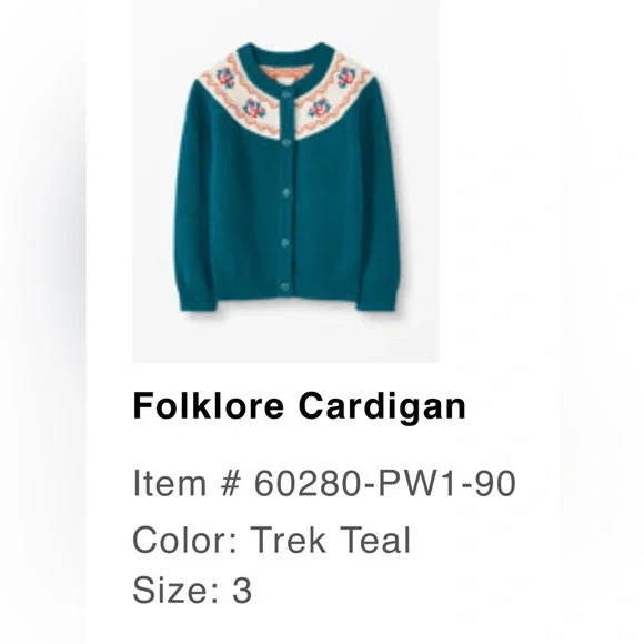 Adorable Hanna Andersson ocassion set in Teal Size 3 - Picture 7 of 8